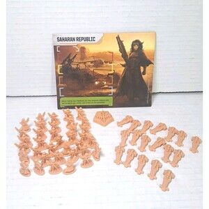 RISK Legacy Tan Saharan Republic Troop Army Replacement Pieces w/ Faction Card